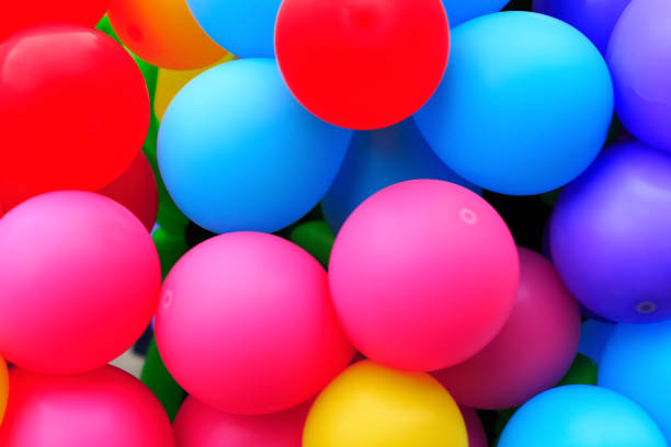 Multicolored balloons group background of balloons
