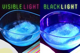 Glowing Jello – Food Coloring in Tonic Water and Vitamin B2
