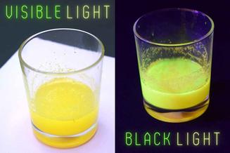 Glowing Jello – Food Coloring in Tonic Water and Vitamin B2