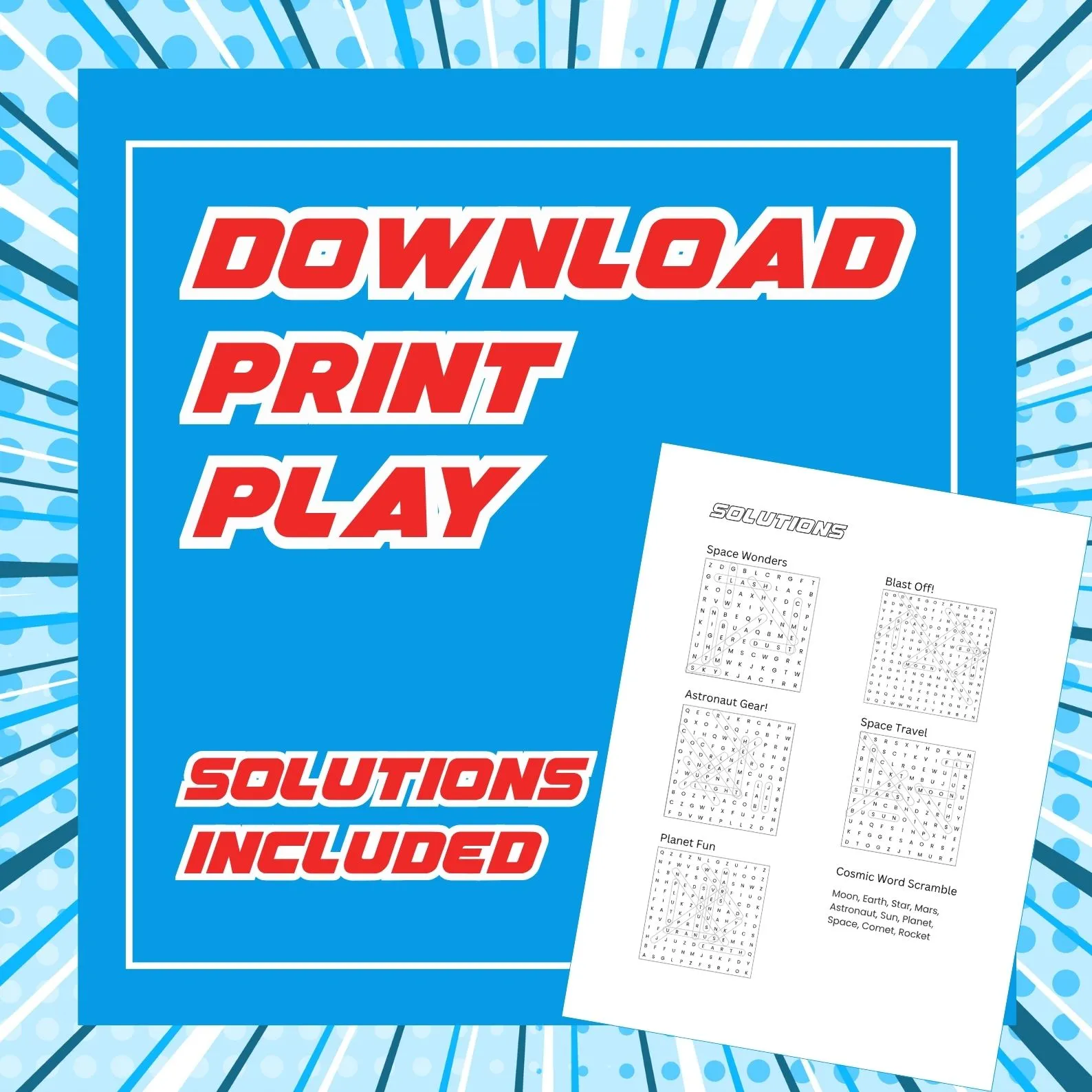 Space Party Games And Activity Pack | Easy Kids Parties space-party-games